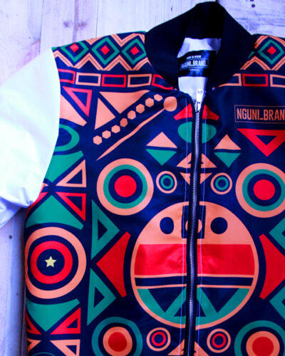 Iyana Unisex white Bomber Jacket