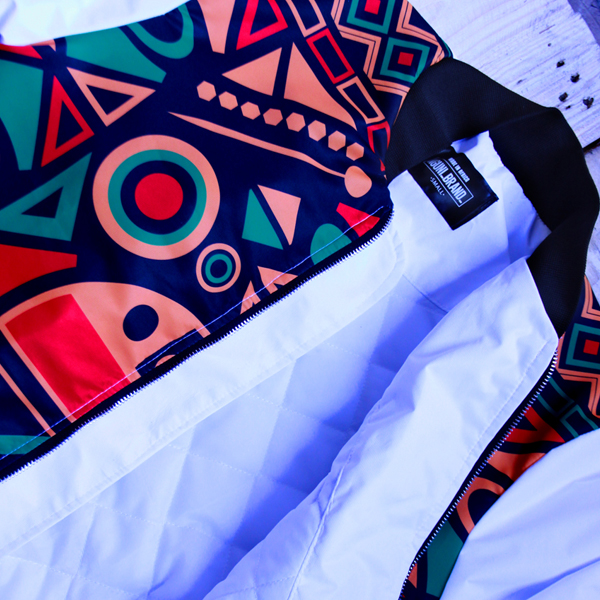 Iyana Unisex white Bomber Jacket - Image 5