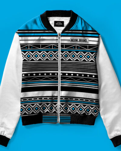 Nqadu Unisex white Bomber Jacket