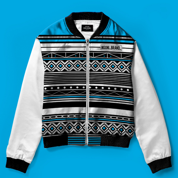 Nqadu Unisex white Bomber Jacket
