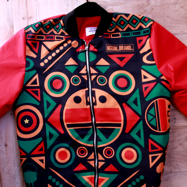 Iyana Unisex RED Bomber Jacket - Image 3