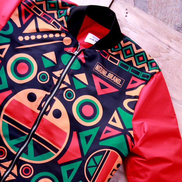 Iyana Unisex RED Bomber Jacket - Image 5