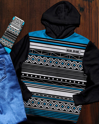 Nqadu Unisex black HOODIE