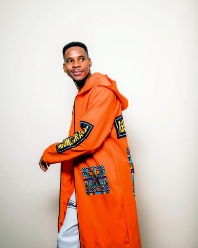 THINGO ORANGE LONG JACKET